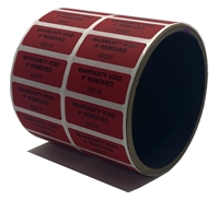 Non Residue red warranty Labels, Non Residue red warranty Stickers, Non Residue red warranty Tags, Non Residue red warranty Seals