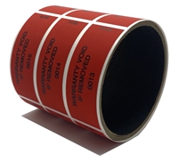 Non-Residue red tamper evident Labels, Non-Residue red tamper evident Stickers, Non-Residue red tamper evident Tags, Non-Residue red tamper evident Seals
