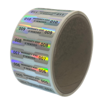 Non Residue Rainbow tamper evident Labels, Non Residue Rainbow tamper evident Dog bone Stickers, Non Residue Rainbow tamper evident Tags, Non Residue Rainbow tamper evident Seals