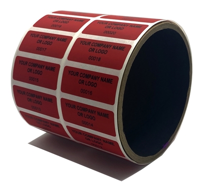Red Tamperco Label, Red Tamperco Sticker, Red Non Tamperco Seal,