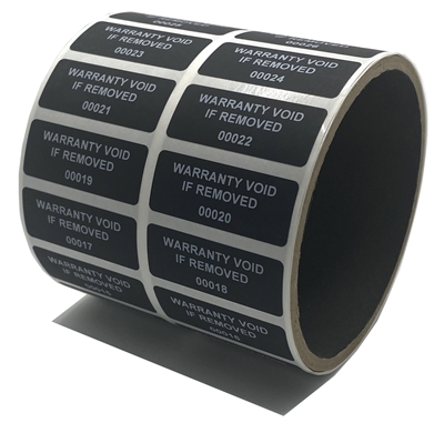 Non Residue Black warranty Labels, Non Residue Black warranty Stickers, Non Residue Black warranty Tags, Non Residue Black warranty Seals