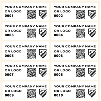 10,000 White Asset ID Labels, 1.5
