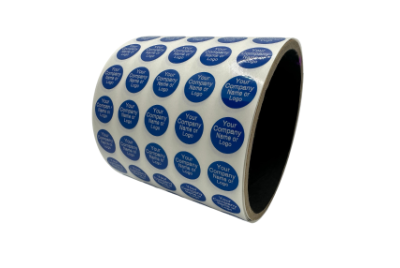 Custom Printed Blue Tamper Evident Label,  Custom Printed Blue Tamper Evident Sticker and  Custom Printed Blue Tamper Evident Seal 