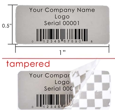 Custom Print Grey Security Label, Custom Print Grey Security Sticker, Custom Print Grey Security Seal,