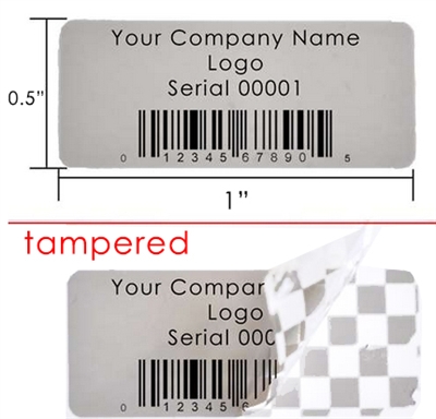 Customized Print Grey void Label, Customized Print Grey void Sticker, Customized Print Grey void Seal,