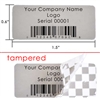 Customized Print Grey warranty Label, Customized Print Grey warranty Sticker, Customized Print Grey warranty Seal,