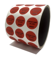 Red Round Non Residue Security Label, Red Round Non Residue Security Sticker, Red Round Non Residue Security Seal,