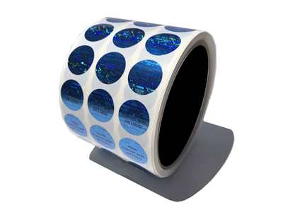 Custom Round Blue holographic, Customized Blue Round holographic, Custom Round holographic