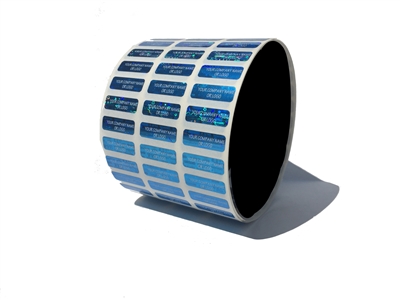 Blue hologram label, Blue hologram sticker, Blue hologram seal, Blue hologram warranty