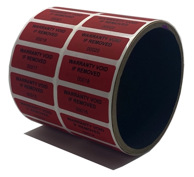 Non Residue red warranty Labels, Non Residue red warranty Stickers, Non Residue red warranty Tags, Non Residue red warranty Seals