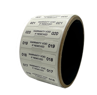 Non Residue White tamper evident Labels, Non Residue White tamper evident Dog bone Stickers, Non Residue White tamper evident Tags, Non Residue White tamper evident Seals