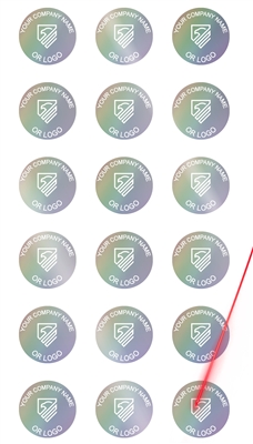 2,000 Rainbow TamperColor Tamper Evident Security Label Seal Sticker, Circle 0.5" (13mm).Demetalized Laser Customization. >Click on item details to customize it.