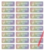 10,000 Rainbow TamperColor Tamper Evident Security Label Seal Sticker, Size 1" x 0.375" (25mm x 9mm).Demetalized Laser Customization. >Click on item details to customize it.