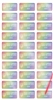 10,000 Rainbow TamperColor Tamper Evident Security Label Seal Sticker, Rectangle 1" x 0.5" (25mm x 13mm). Demetalized Laser Customization. >Click on item details to customize it.