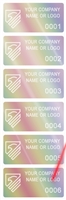 1,000 Rainbow TamperColor Tamper Evident Security Label Seal Sticker, size: 2" x 1" (51mm x 25mm).Demetalized Laser Customization. >Click on item details to customize it.