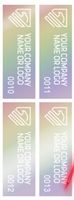 1,000 Holographic Rainbow TamperGuard Tamper Evident Security Label Seal Sticker Non Residue, Rectangle 2.75" x 1" (70mm x 25mm). Demetalized Laser Customization. >Click on item details to customize it.