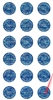 1,000 Tamper Evident Holographic Bright Blue Security Round Label Seal Sticker, Round/ Circle 0.75" diameter (19mm). Demetalized Laser Customization. >Click on item details to customize it.