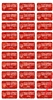 10,000 Tamper Evident Holographic Bright Red Security Label Seal Sticker, Rectangle 1" x 0.375" (25mm x 9mm). Demetalized Laser Customization. >Click on item details to customize it.