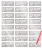 10,000 Silver Matte TamperVoidPro Metallic Tamper Evident Security Labels Seal Sticker, Rectangle 1" x 0.375" (25mm x 9mm). Demetalized Laser Customization. >Click on item details to customize it.