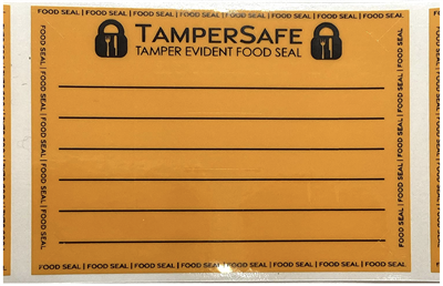 10,000 Neon Tamper Evident Writable Food Seals Security Labels Size 2.37" x 1.75" (60mm x 44mm)