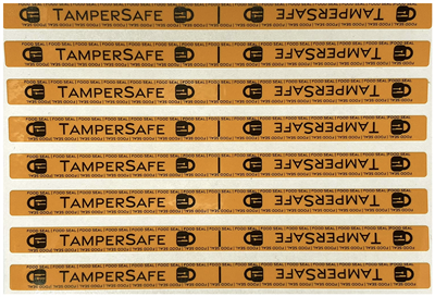 2,000 Neon Tamper Evident Food Seals Security Labels Size 4" x 0.25" (101mm x 6mm)