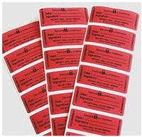 250 Secure.It Customs Stickers -Tamper Evident Stickers -Tamper Proof Stickers -Security Seal -Tamper Resistant Labels -Quality Control -Warranty Void Labels -Unique Sequential Serialization. Red